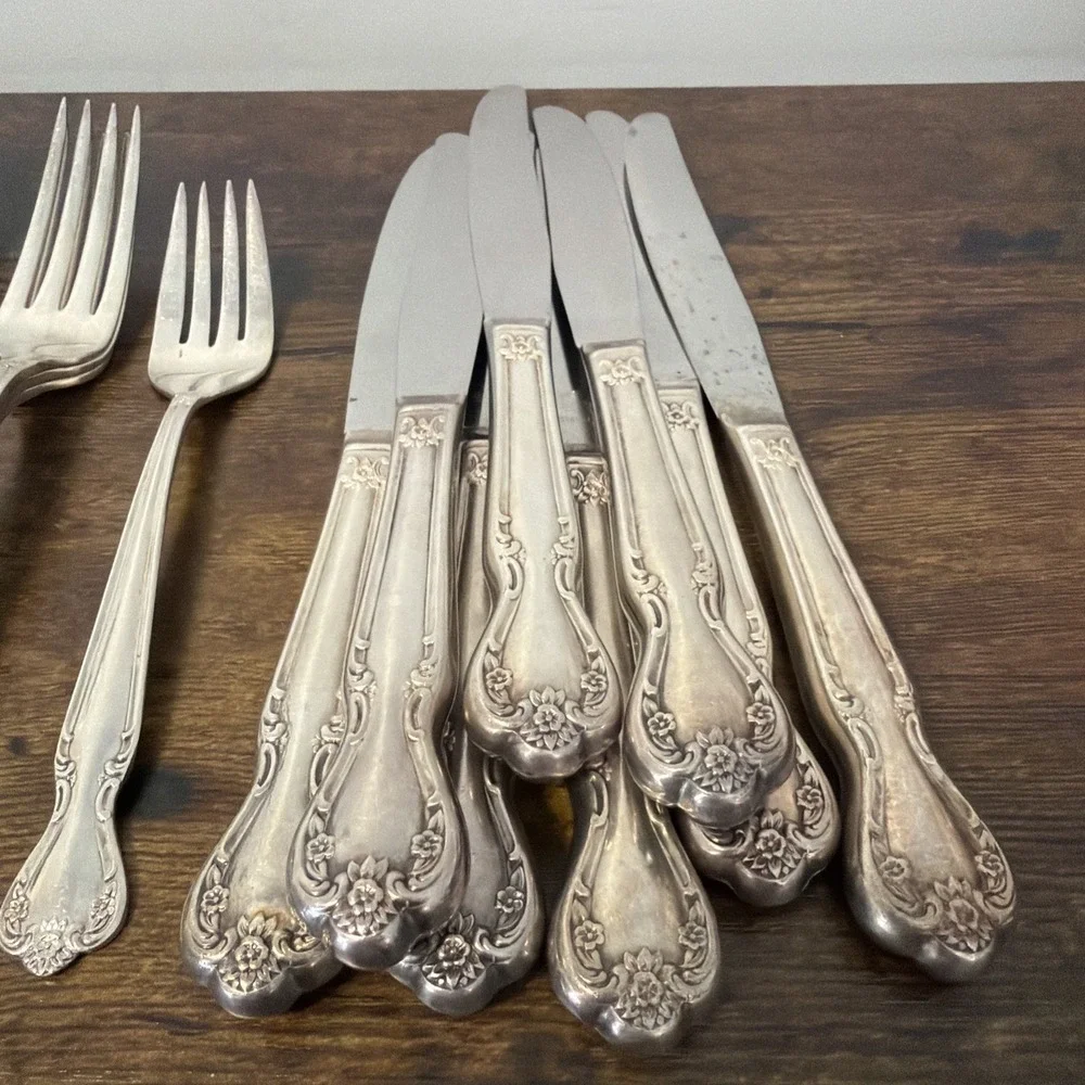 18-Piece Roger Brothers Reinforced Plate‎ IS Flatware ~ Daybreak Elegant Lady